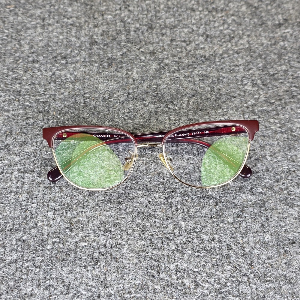 Coach HC 5130 9385 Shiny Rose Gold Burgundy 53-17-140 EYEGLASSES - Picture 1 of 10
